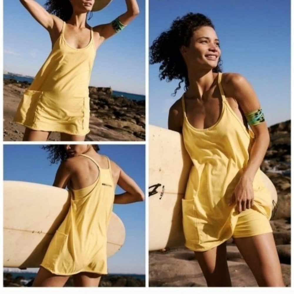 Nwt! Free People Movement Hot Shot Mini Dress In Fresh Mango